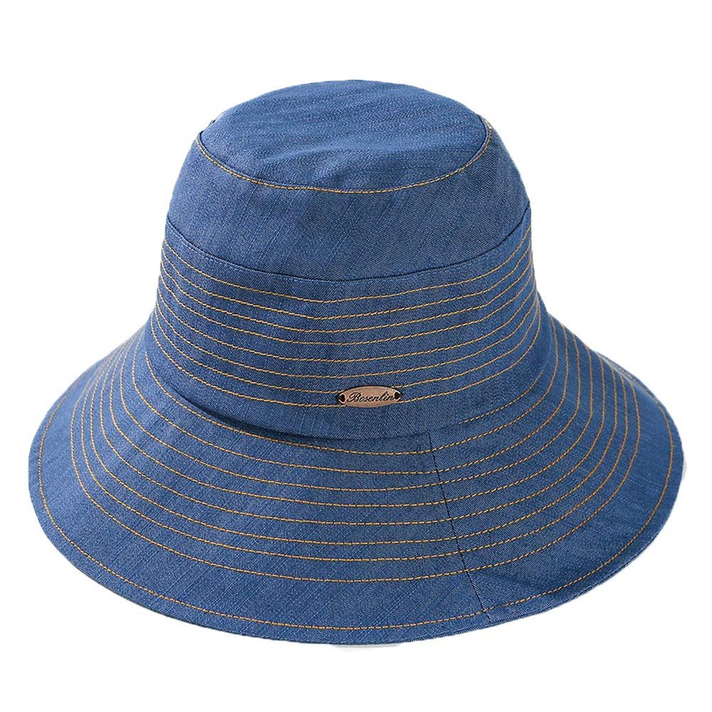 Pure Cotton Sun Hat Summer Monochrome Bucket Hat with Fashionable and Casual for Women