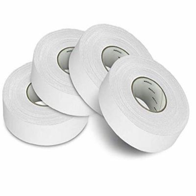CellyTape Hockey Stick Tape 4-Pack, Strong Adhesive for Ice and Roller Hockey Sticks, Baseball bat Tape, Lacrosse Sports Handle. Easy Tearing pro Tape Made in USA (White)