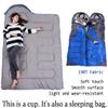 Winter Warm Cotton Travel Sleeping Bag Camping Sleeping Bag Outdoor Adult Children Camping Sleeping Bag can be Stitched hat Splash Water view 2