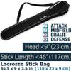 Athletico Lacrosse Stick Bag - Lax Equipment Bags (Black) view 4