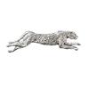 Running Cheetah Pin, Very Large, Pewter, M116, 2 Inches, Handmade in The USA, Realistic, Big Cat, African, Safari, Hat Pin, Lapel Pins, Brooch, Gift, Over 3100 Wildlife Designs. view 1