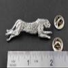 Running Cheetah Pin, Very Large, Pewter, M116, 2 Inches, Handmade in The USA, Realistic, Big Cat, African, Safari, Hat Pin, Lapel Pins, Brooch, Gift, Over 3100 Wildlife Designs. view 2