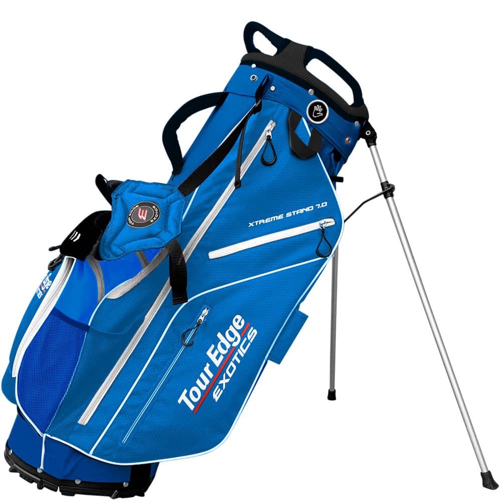 Tour Edge Exotics Xtreme Stand 7.0 Bag-Blue-White (Model: UBAE7SB04)