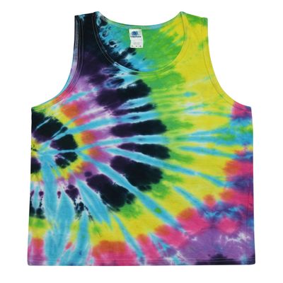 Colortone Unisex Tie Dye Tank Top, Flashback, Medium
