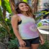 Colortone Unisex Tie Dye Tank Top, Desert Rose, Medium view 3