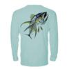 Denali Performance Men's UPF 50+ ProtectUV Long Sleeve T-Shirt - Yellowfin Tuna Design by Marcos Augusto, Small Green view 1