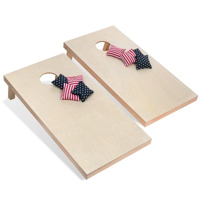 Tailgating Pros Premium Cornhole Game - Regulation or Tailgating Size Corn Hole Boards w/Corn Filled Bags & Optional LED Lights