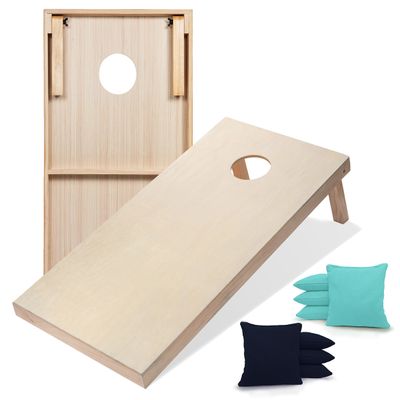Tailgating Pros Premium Cornhole Game - Regulation or Tailgating Size Corn Hole Boards w/Corn Filled Bags & Optional LED Lights