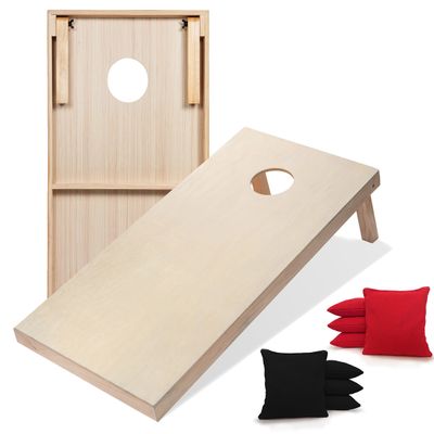 Tailgating Pros Premium Cornhole Game - Regulation or Tailgating Size Corn Hole Boards w/Corn Filled Bean Bags & Optional LED Lights