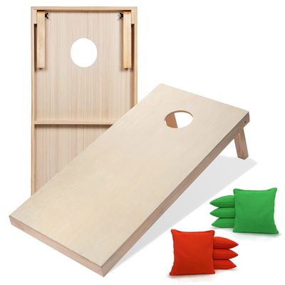 Tailgating Pros Premium Cornhole Game - Regulation or Tailgating Size Corn Hole Boards w/Corn Filled Bags & Optional LED Lights