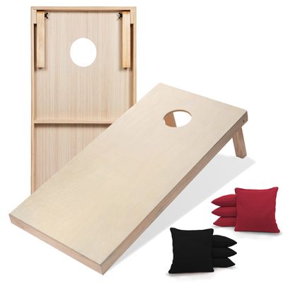Tailgating Pros Premium Cornhole Game - Regulation or Tailgating Size Corn Hole Boards w/Corn Filled Bags & Optional LED Lights