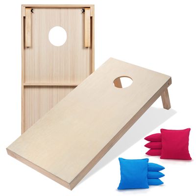 Tailgating Pros Premium Cornhole Game - Regulation or Tailgating Size Corn Hole Boards w/Corn Filled Bags & Optional LED Lights