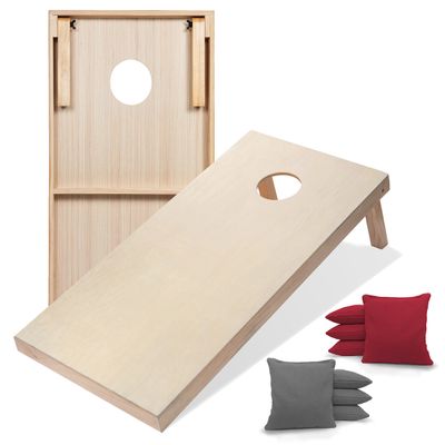 Tailgating Pros Premium Cornhole Game - Regulation or Tailgating Size Corn Hole Boards w/Corn Filled Bags & Optional LED Lights