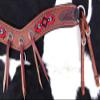 Showman Leather Tripping Collar w/Red & Teal Beaded Navajo Design view 2