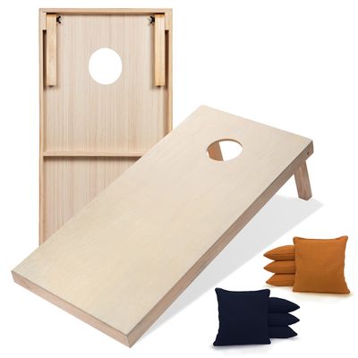 Tailgating Pros Premium Cornhole Game - Regulation or Tailgating Size Corn Hole Boards w/Corn Filled Bags & Optional LED Lights