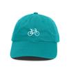 Bicycle Bike Baseball Cap Embroidered Cotton Adjustable Dad Hat Teal view 1