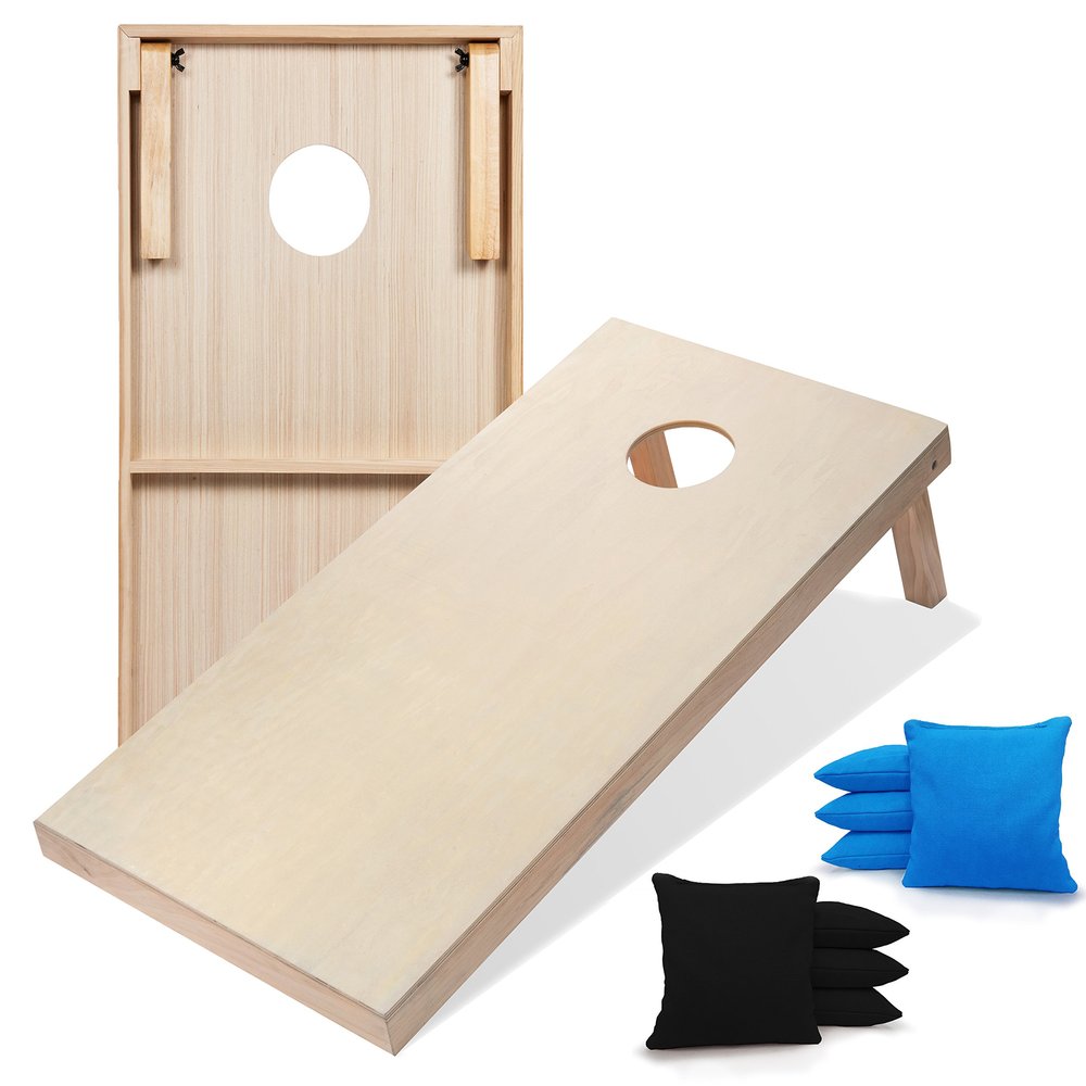Tailgating Pros Premium Cornhole Game - Regulation or Tailgating Size Corn Hole Boards w/Corn Filled Bags & Optional LED Lights