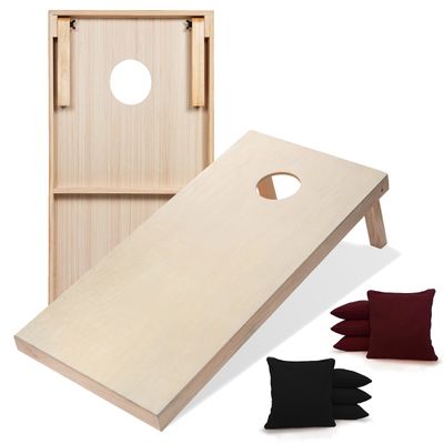 Tailgating Pros Premium Cornhole Game - Regulation or Tailgating Size Corn Hole Boards w/Corn Filled Bags & Optional LED Lights