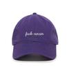DSGN By DNA Fuck Cancer, Awareness Baseball Cap Embroidered Cotton Adjustable Dad Hat Purple view 1
