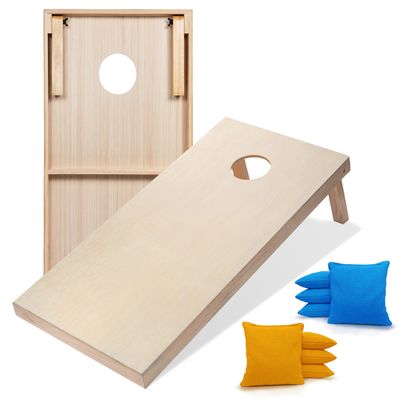 Tailgating Pros Premium Cornhole Game - Regulation or Tailgating Size Corn Hole Boards w/Corn Filled Bags & Optional LED Lights