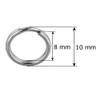 10mm 316 Stainless Steel Key Rings Heavy Duty Split Rings for Scuba Gear 20 Piece view 2