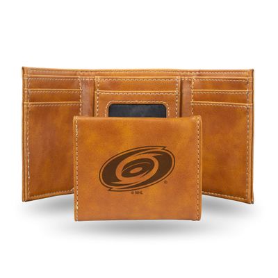 Rico Industries Laser Engraved Trifold Wallet, Carolina Hurricanes, 3.25 x 4-"