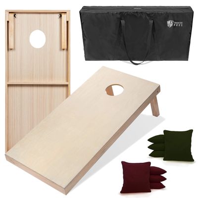 Tailgating Pros Premium Cornhole Game - Regulation or Tailgating Size Corn Hole Boards w/Corn Filled Bean Bags & Optional LED Lights