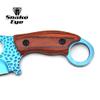 Snake Eye Tactical Heavy Duty Fixed Blade Cleaver Razor Style Hunting Knife w/Nylon Sheath (Wood) view 4