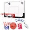 HAPPYGRILL Mini Basketball Hoop 18 x 12 Over-The-Door Basketball Backboard Indoor Outdoor Sports Exercise with Ball and Hand Pump Set view 1