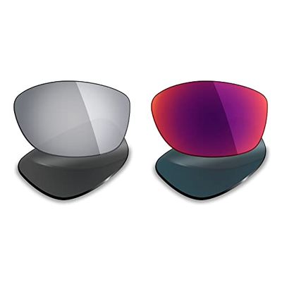Mryok 2 Pair Polarized Replacement Lenses for Oakley Pit Bull Sunglass - Options