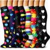 QUXIANG Copper Compression Socks for Women & Men Circulation (8 Pairs) - Best for Running Athletic Cycling - 15-20 mmHg (S/M,Multi 08) view 1