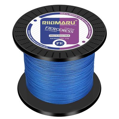 Braided Fishing Line Abrasion Resistant Superline Zero Stretch&Low Memory Extra Thin Diameter Blue 1094Yds,150LB