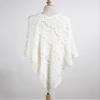 JJ-GOGO Poncho Coat For Women-Ladies Women Knitting Crochet Wings Bat Sweater Tassels Wrap Coat Shawl Poncho(XL) Off-White view 3