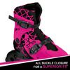 Mondo 28514 Toys Line Adjustable Inline Skates-PVC Wheels-Roller Boys/Girls-Size M/mis. 33/36-28514, Solid, Rosanero, M view 3