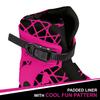 Mondo 28514 Toys Line Adjustable Inline Skates-PVC Wheels-Roller Boys/Girls-Size M/mis. 33/36-28514, Solid, Rosanero, M view 4