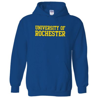 AH01 - University of Rochester Yellowjackets Basic Block Hoodie - Medium - Royal