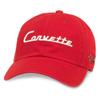AMERICAN NEEDLE Classic GM General Motors Chevrolet Red Corvette Baseball Dad Hat (GM-1903A-RED) view 1