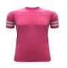 ILTEX Adult & Kids Sportswear Athlete Jersey | Crew Neck and Short Sleeve Stripes T-Shirt | Two Contrast Colors Stripes with Pure Cotton and Polyester (Pink, 6T) view 1