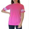 ILTEX Adult & Kids Sportswear Athlete Jersey | Crew Neck and Short Sleeve Stripes T-Shirt | Two Contrast Colors Stripes with Pure Cotton and Polyester (Pink, 6T) view 2