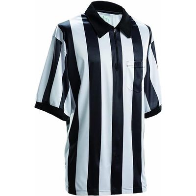 Smitty | FBS-137 | 2 1/4" Stripe Performance MESH Football Referee Short Sleeve Shirt | Official's Choice! (2XL)