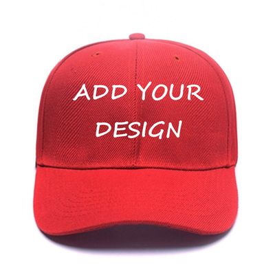 Custom Baseball Cap for Unique Gifts,Personalized Unisex Street Style Plain Hat with Snapback Hats Red