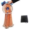 EASY BIG Cast Fishing Net with Aluminum Frame, 0.8 inch Mesh, 7.8-13.8 ft Diameter view 1