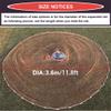EASY BIG Cast Fishing Net with Aluminum Frame, 0.8 inch Mesh, 7.8-13.8 ft Diameter view 3