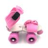 Kid's Children's Adjustable Speed Quad Roller Skates Shoes (Pink) view 2