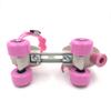 Kid's Children's Adjustable Speed Quad Roller Skates Shoes (Pink) view 4