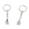 100 Items Metal Keychain Keyring Key Tags Chains Rings Jewelry Bag Charms U6VM7 Monkey view 1