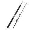 Fiblink 1-Piece/2-Piece Saltwater Offshore Heavy Trolling Rod Big Game Roller Rod Conventional Boat Fishing Pole with Roller Guides (2-Piece,Length: 7,30-50LB) view 1