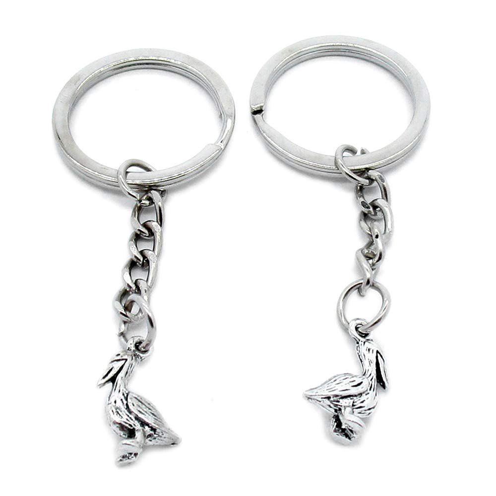 1 Item Metal Keychain Keyring Key Tags Chains Rings Jewelry Bag Charms S4CL4 Duck Quack