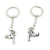 5 Items Metal Keychain Keyring Key Tags Chains Rings Jewelry Bag Charms V6UF4 Lobster view 1