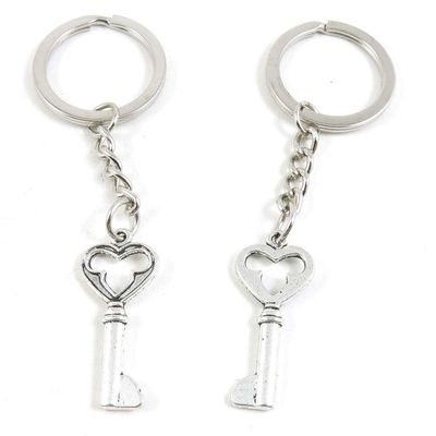 1 Item Metal Keychain Keyring Key Tags Chains Rings Jewelry Bag Charms T8KZ2 Love Heart Key